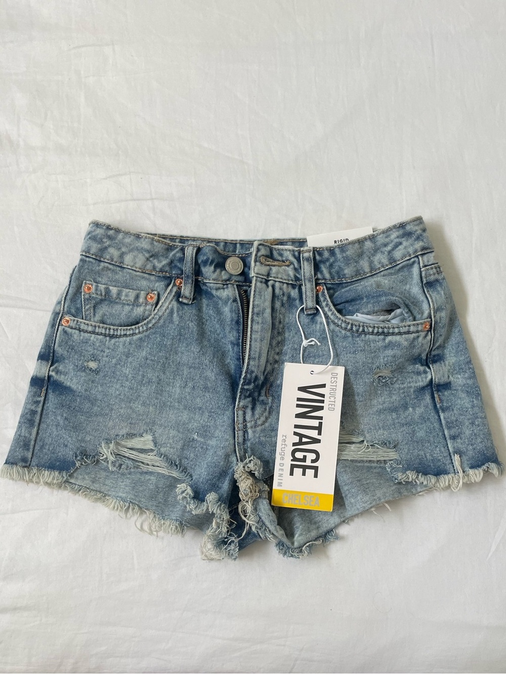 Urban Outfitters Light Blue Distressed Denim Jean Shorts